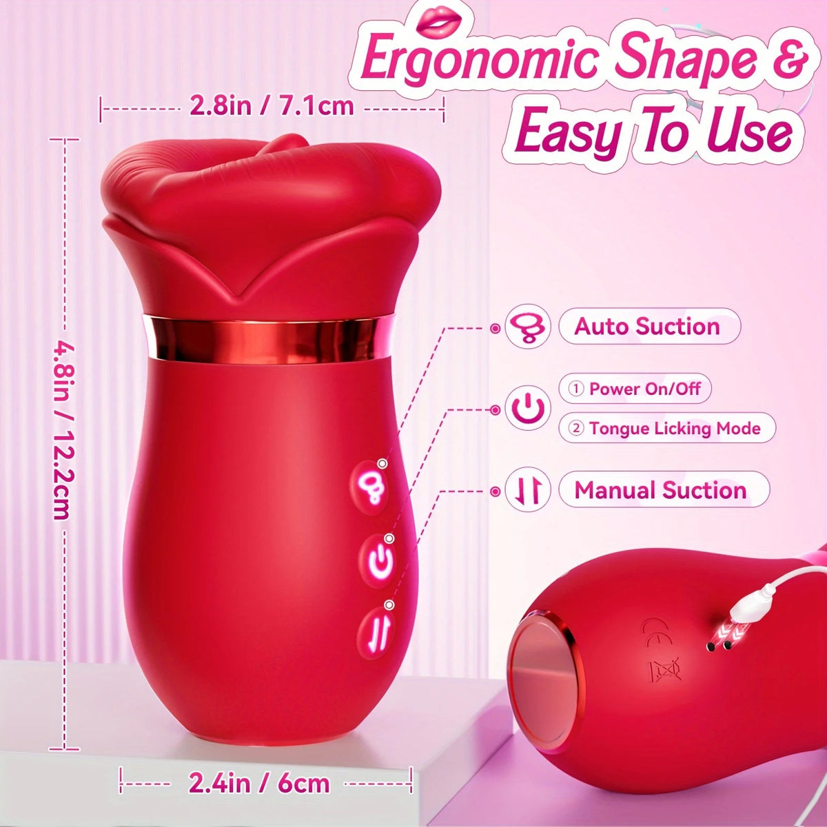 4in1 Mouth Sucking Vibrator 10 Tongue Licking Modes