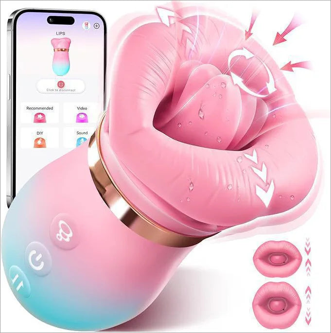 4in1 Mouth Sucking Vibrator 10 Tongue Licking Modes