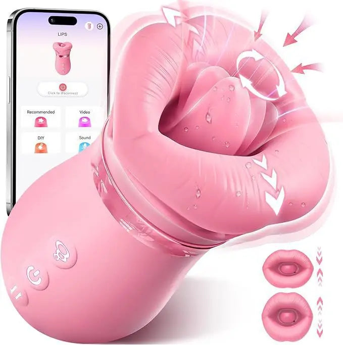 4in1 Mouth Sucking Vibrator 10 Tongue Licking Modes