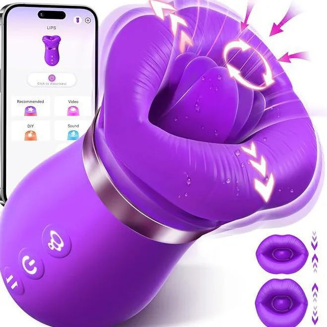 4in1 Mouth Sucking Vibrator 10 Tongue Licking Modes