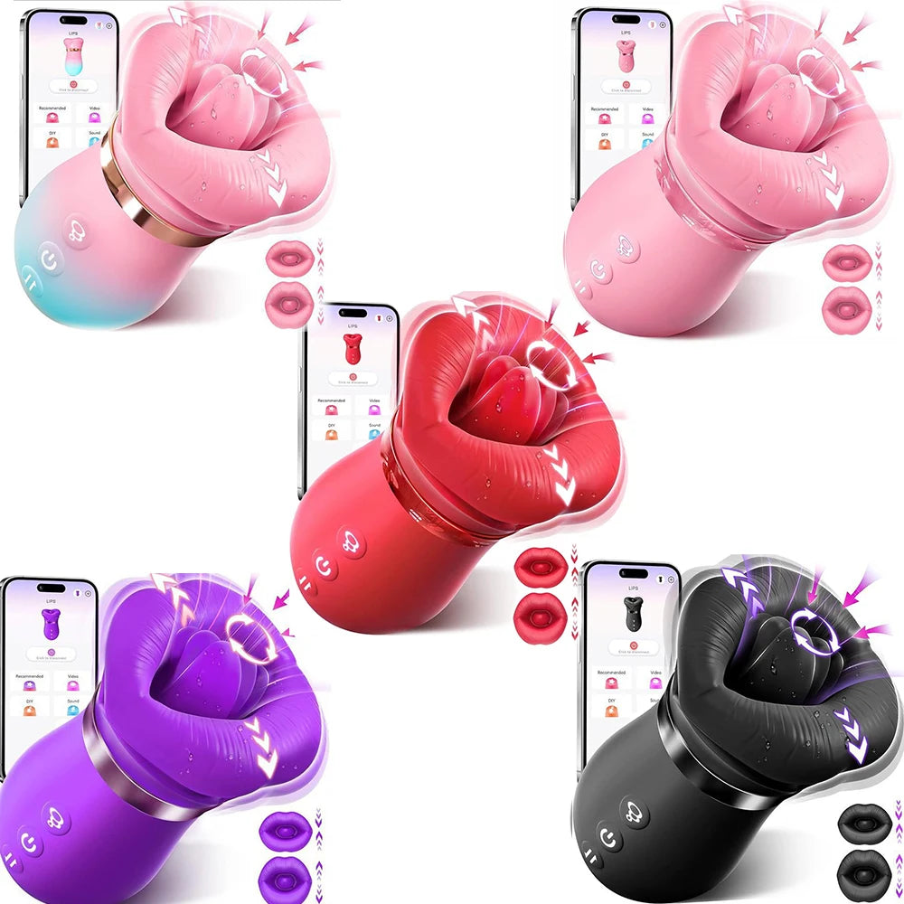 4in1 Mouth Sucking Vibrator 10 Tongue Licking Modes