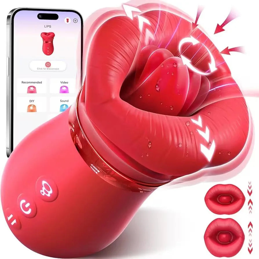 4in1 Mouth Sucking Vibrator 10 Tongue Licking Modes